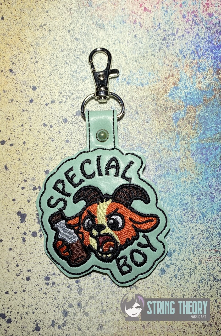 DCC – Special Boy fob patch ITH machine embroidery design