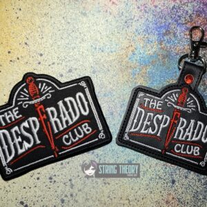 DCC The Desperado Club fob patch ITH machine embroidery design