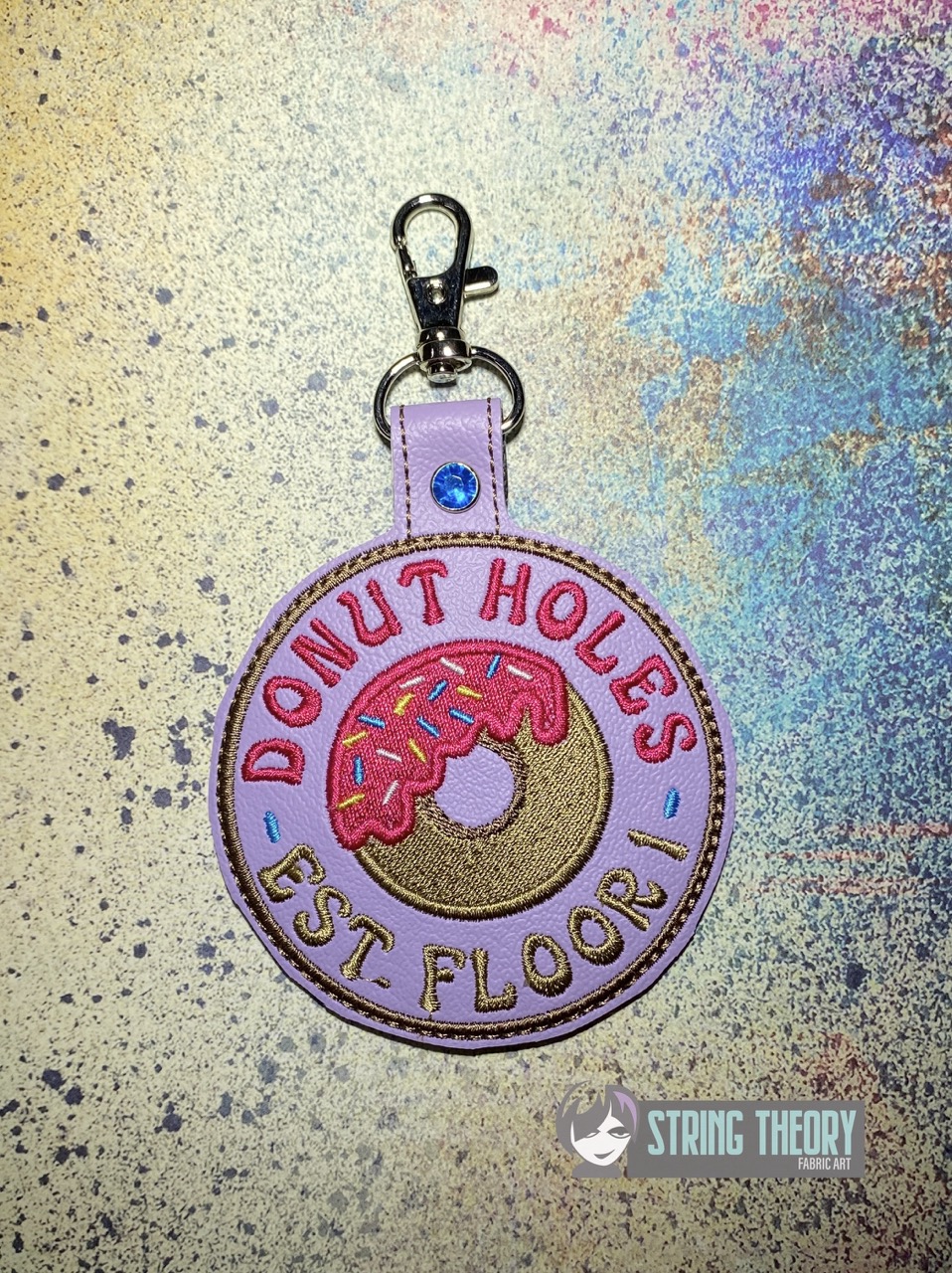 DCC Donut Holes fob patch ITH machine embroidery design