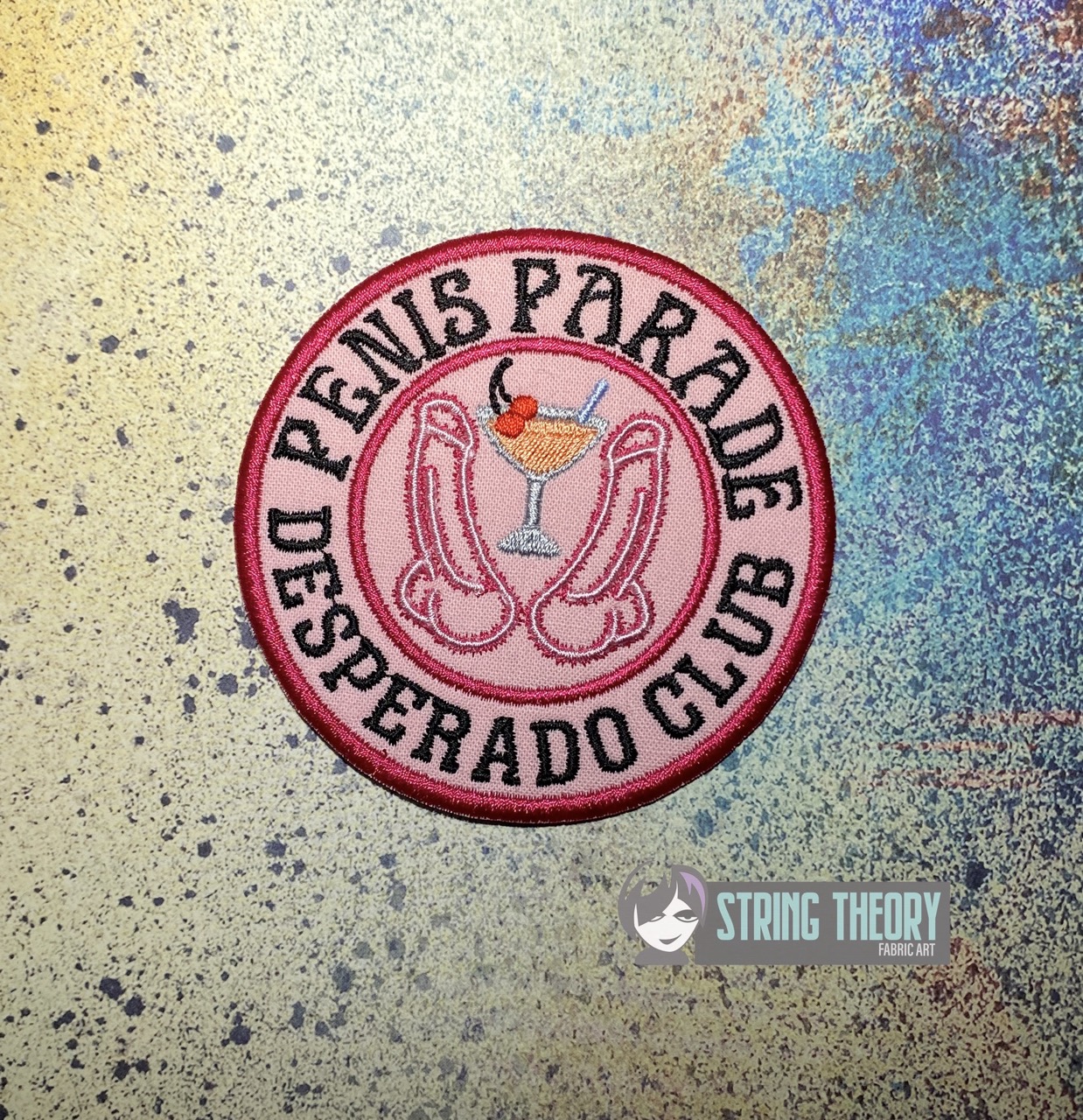 DCC - Penis Parade fob patch ITH machine embroidery design