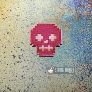 DCC - Skull Fridge magnet ITH machine embroidery design