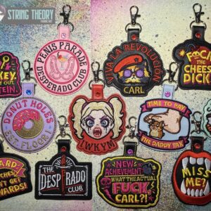 DCC Fob set 3 ITH machine embroidery pattern bundle