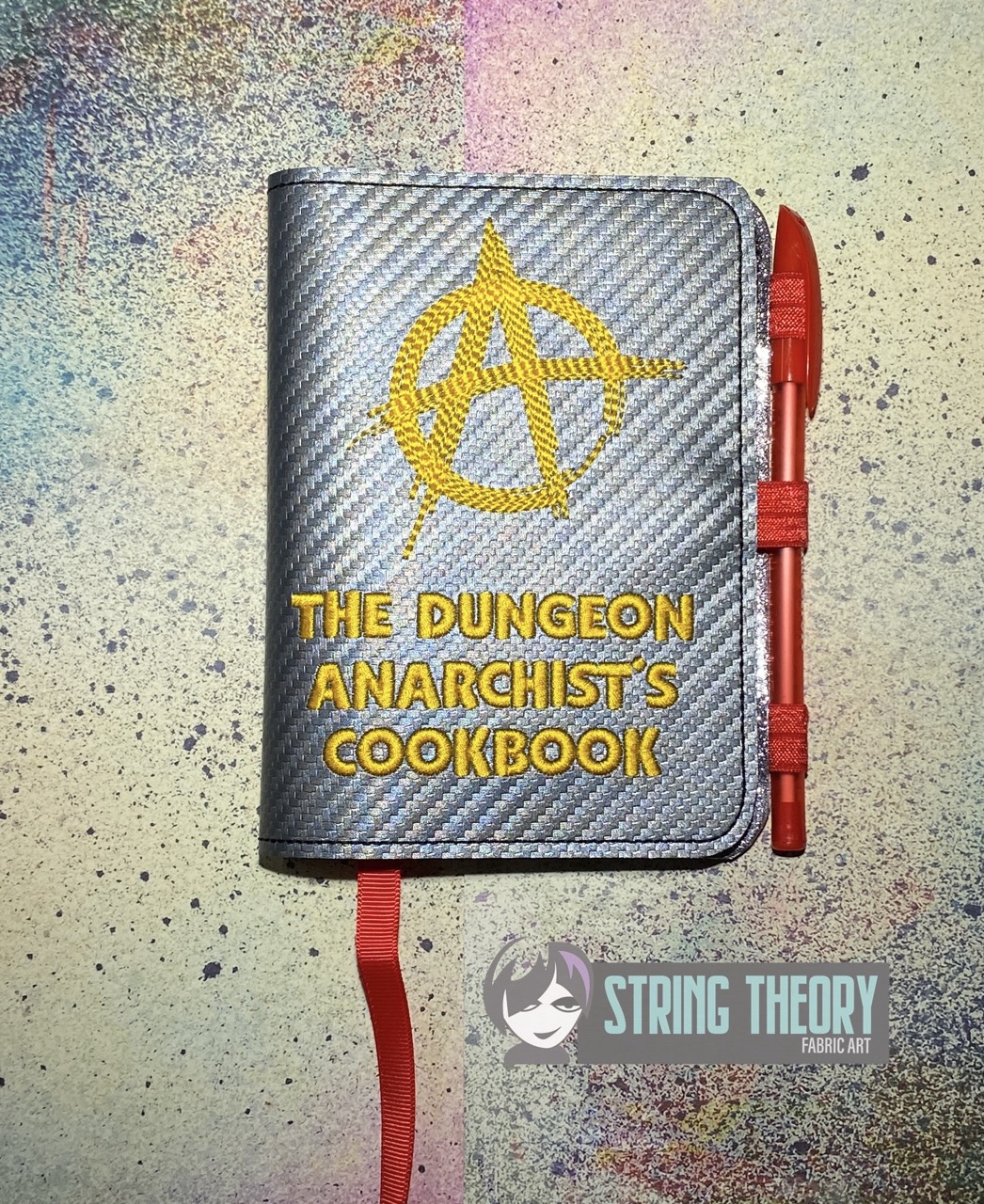 DCC Anarchist Cookbook notebook cover ITH machine Embroidery Design