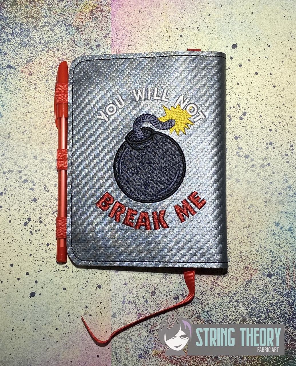 DCC Anarchist Cookbook notebook cover ITH machine Embroidery Design