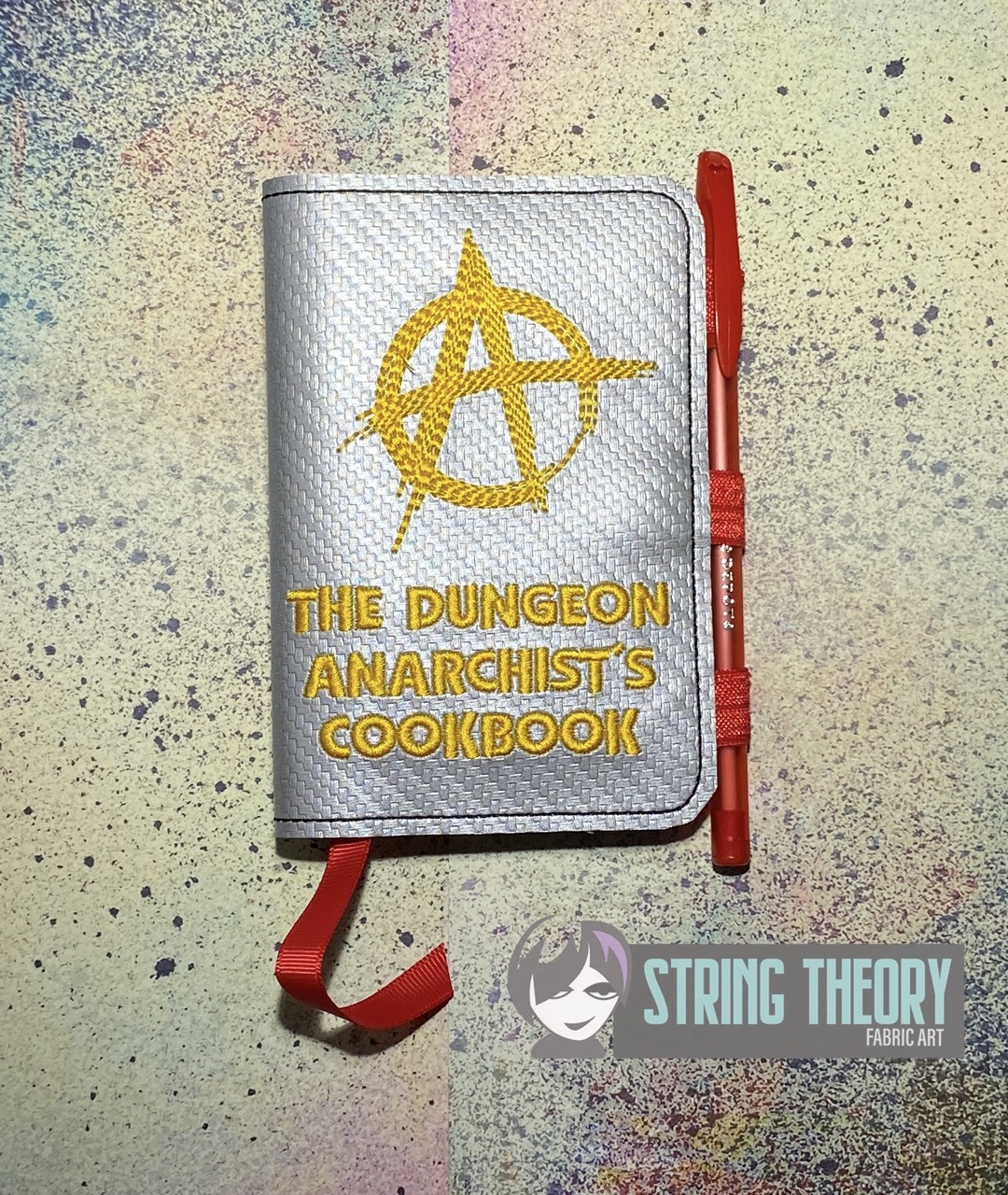 DCC Anarchist Cookbook notebook cover ITH machine Embroidery Design