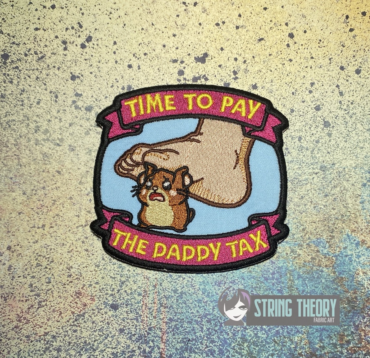 DCC Daddy Tax fob patch ITH machine embroidery design