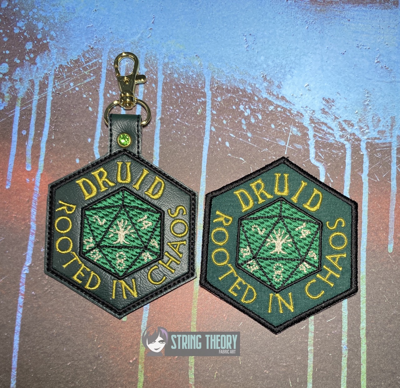 DND Druid Chaos ITH fob patch machine embroidery design