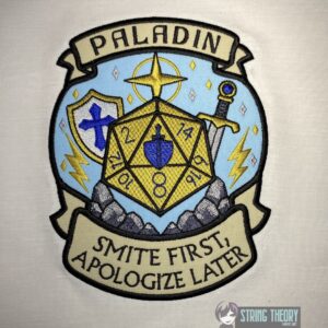 DND Paladin Smite machine embroidery design