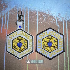 DND Paladin Smite ITH fob patch machine embroidery design