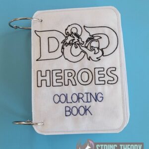 Chibi DND Coloring Book ITH Machine Embroidery Pattern