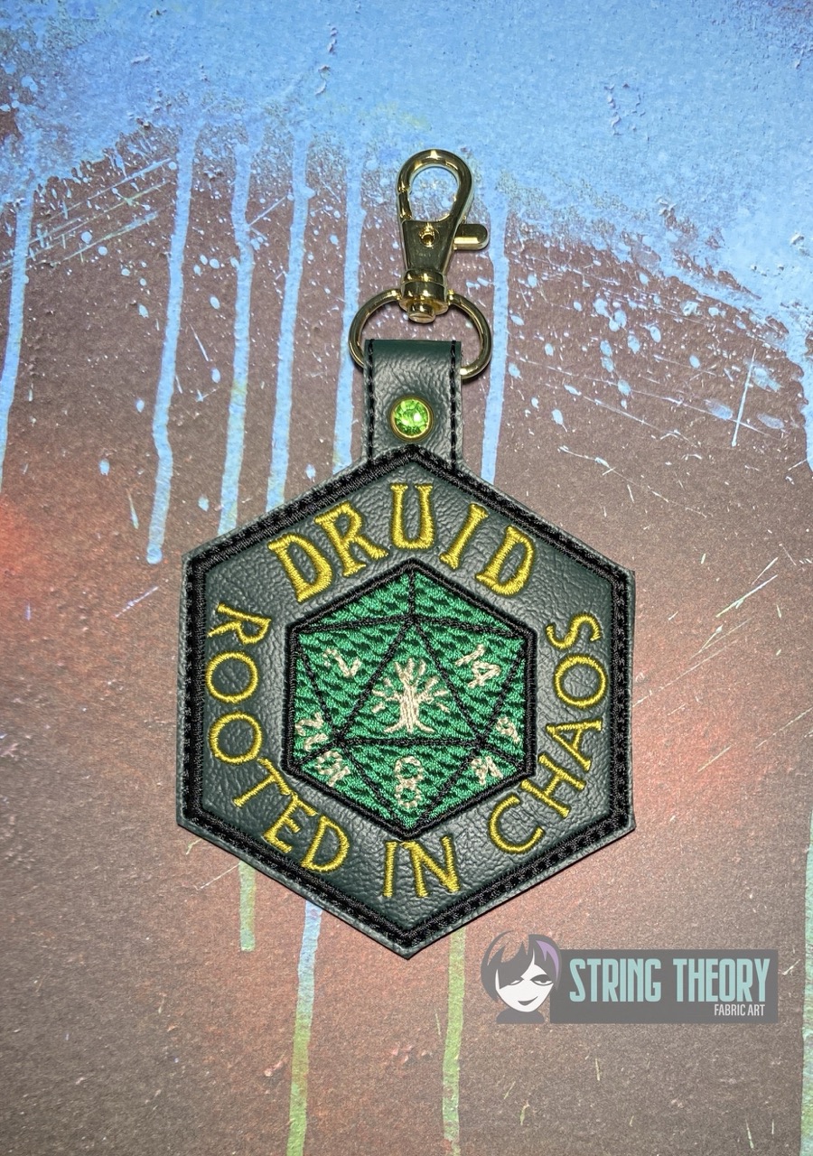 DND Druid Chaos ITH fob patch machine embroidery design