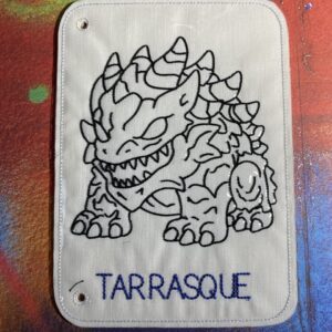 Chibi DND Tarrasque Coloring Page ITH Machine Embroidery Pattern