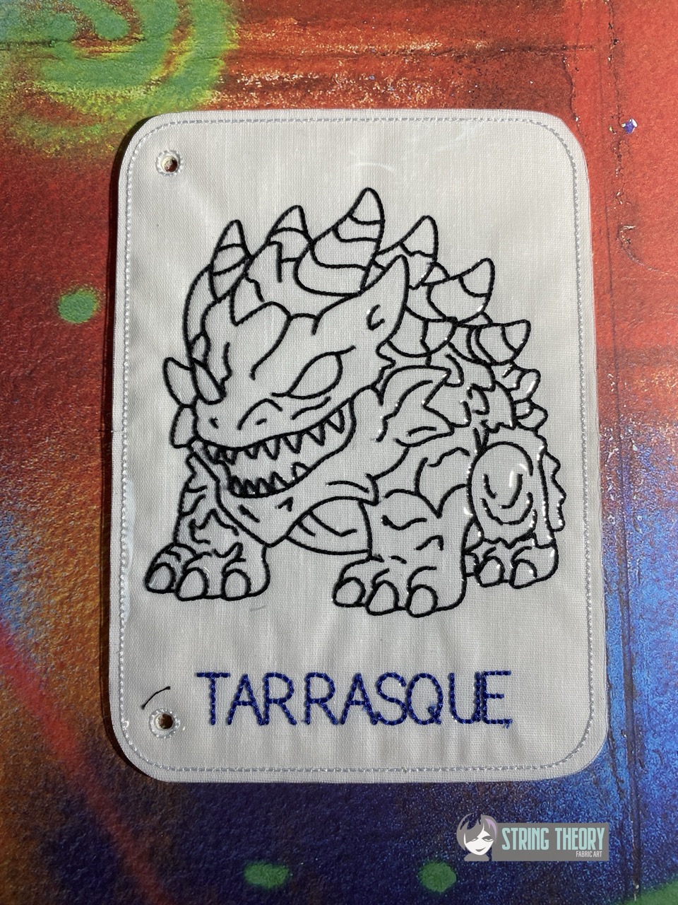 Chibi DND Tarrasque Coloring Page ITH Machine Embroidery Pattern