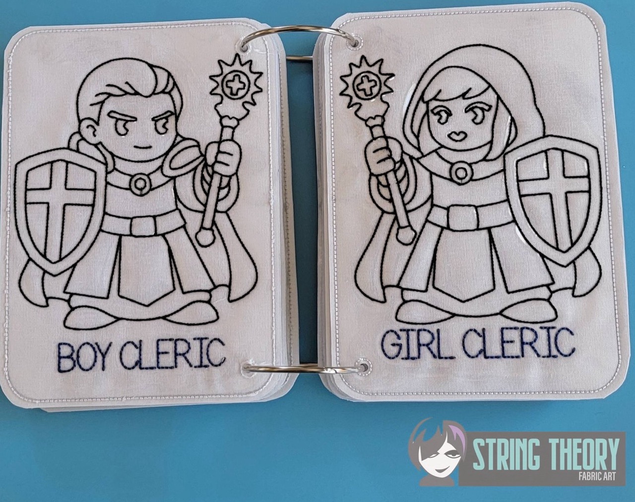 Chibi DND Coloring Book ITH Machine Embroidery Pattern