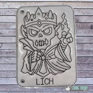 Chibi DND Lich Coloring Page ITH Machine Embroidery Pattern