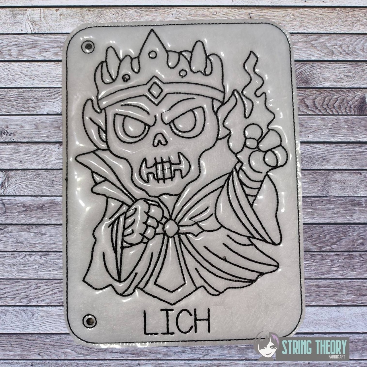 Chibi DND Lich Coloring Page ITH Machine Embroidery Pattern