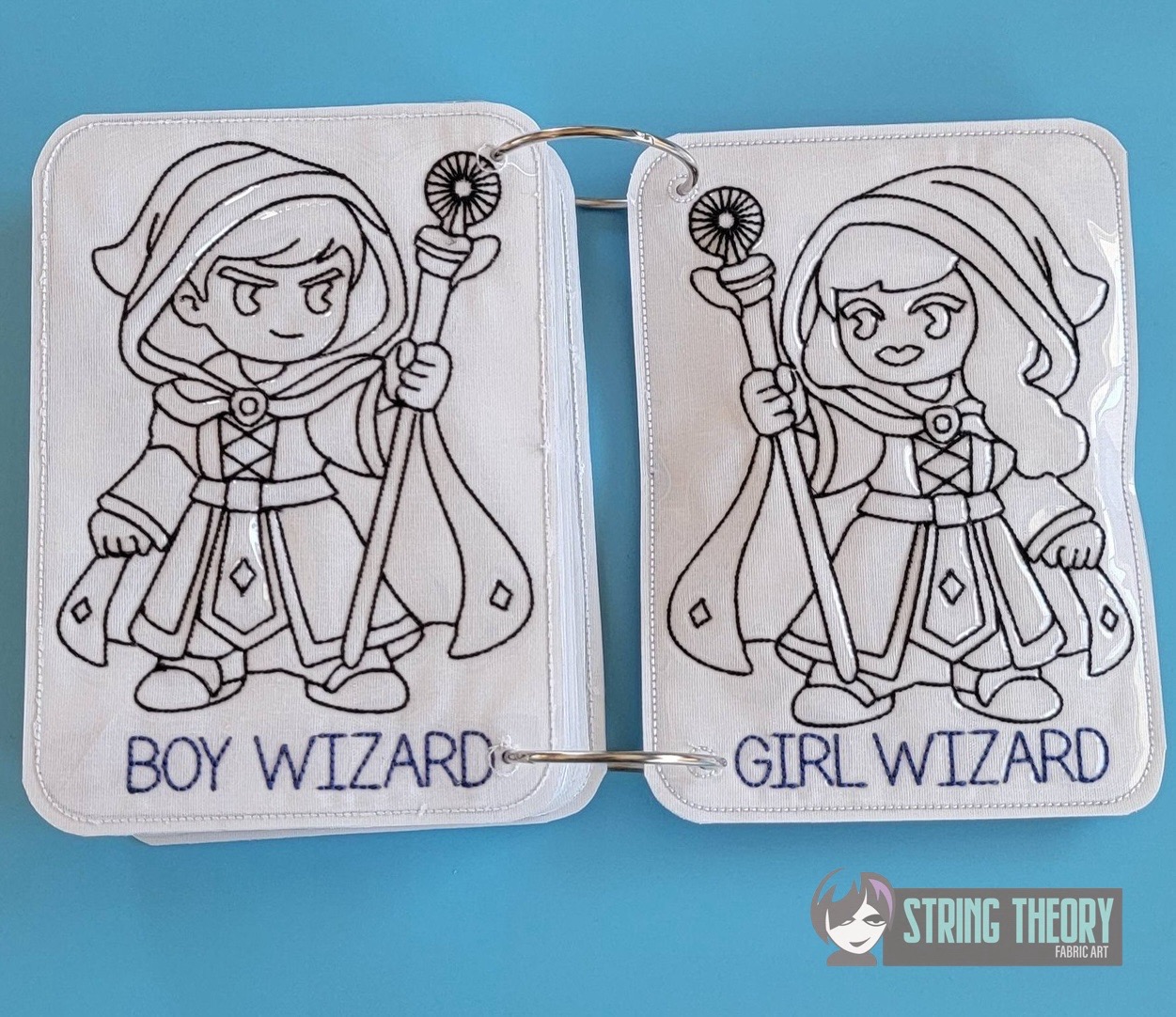 Chibi DND Coloring Book ITH Machine Embroidery Pattern