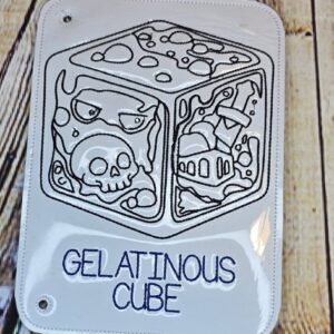 Chibi DND Gelatinous Cube Coloring Page ITH Machine Embroidery Pattern