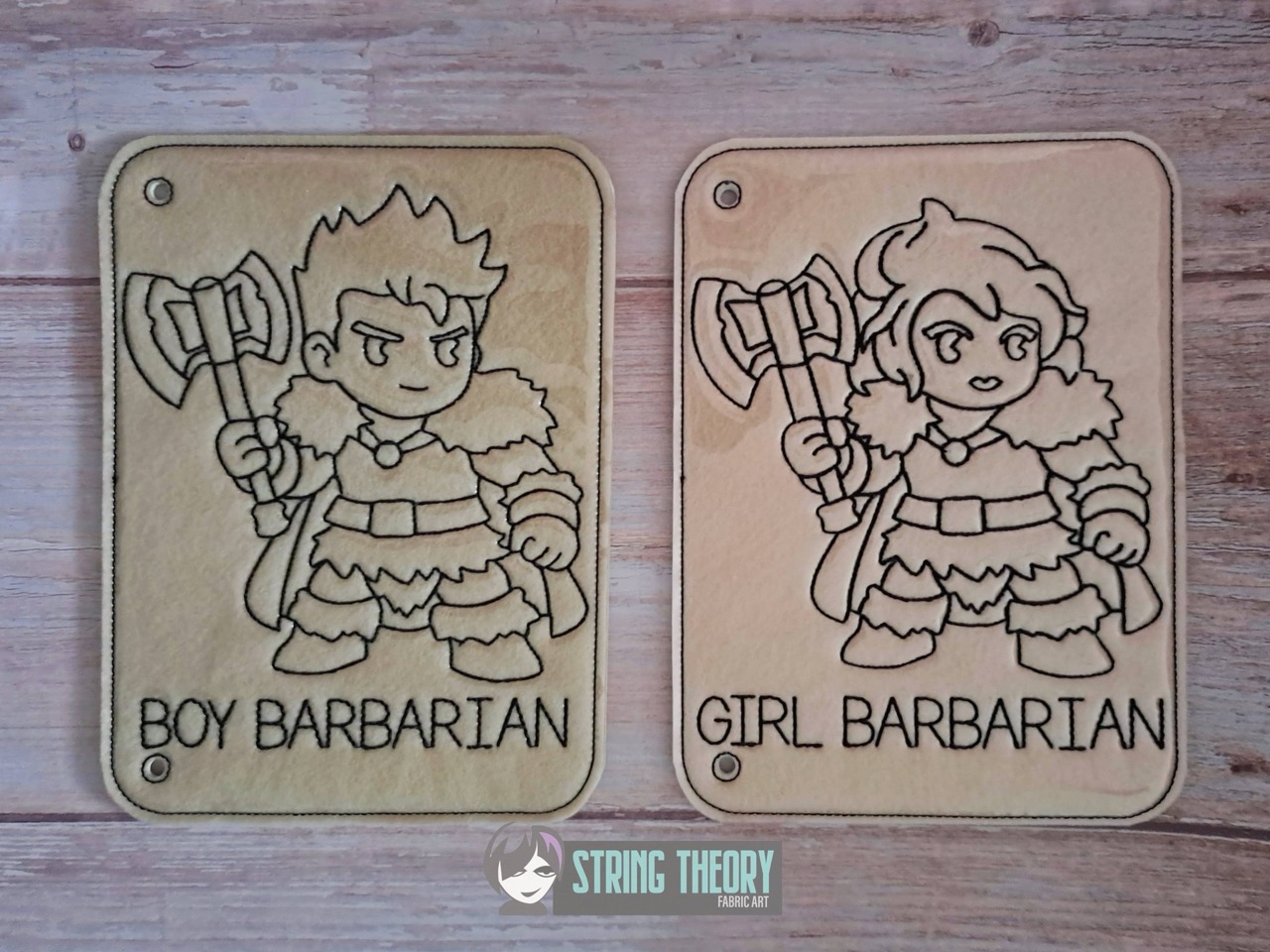 Chibi DND Coloring Book ITH Machine Embroidery Pattern