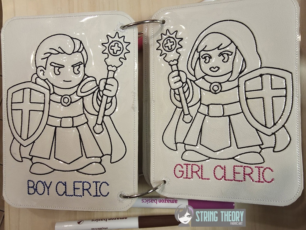 Chibi DND Coloring Book ITH Machine Embroidery Pattern