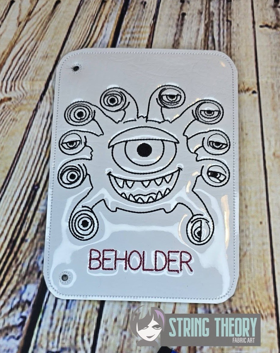 Chibi DND Beholder Coloring Page ITH Machine Embroidery Pattern