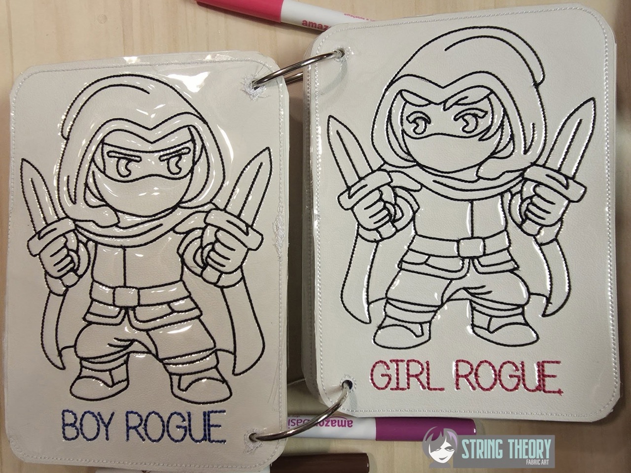 Chibi DND Coloring Book ITH Machine Embroidery Pattern