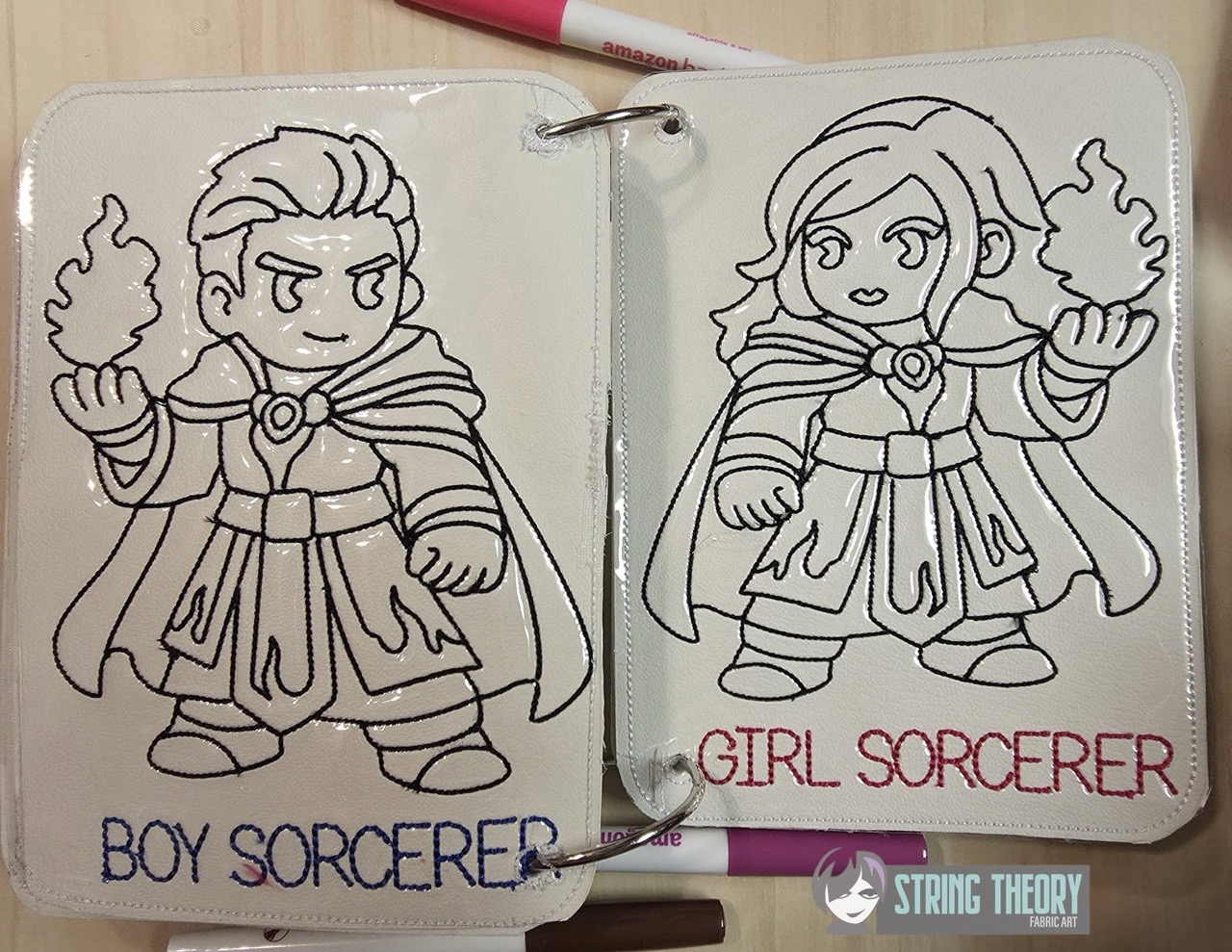 Chibi DND Coloring Book ITH Machine Embroidery Pattern