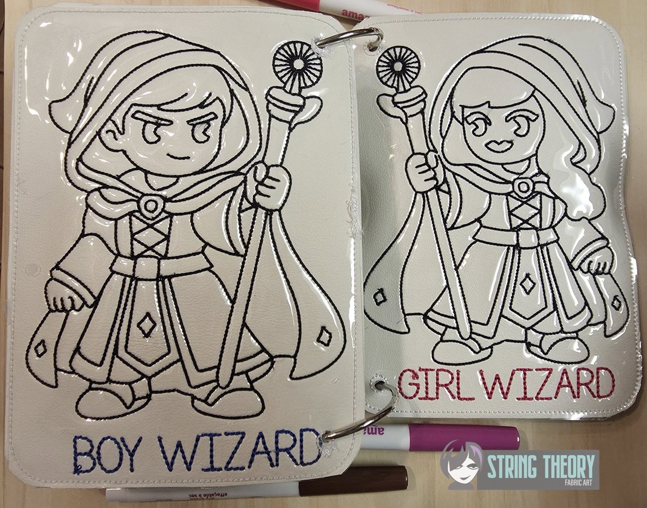 Chibi DND Coloring Book ITH Machine Embroidery Pattern