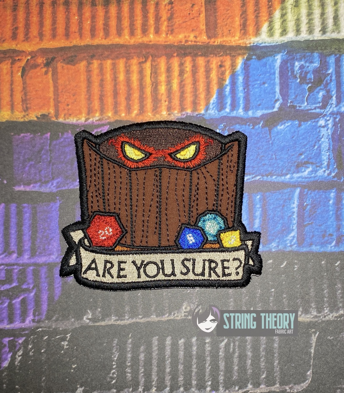DND Are You Sure ITH fob patch machine embroidery design