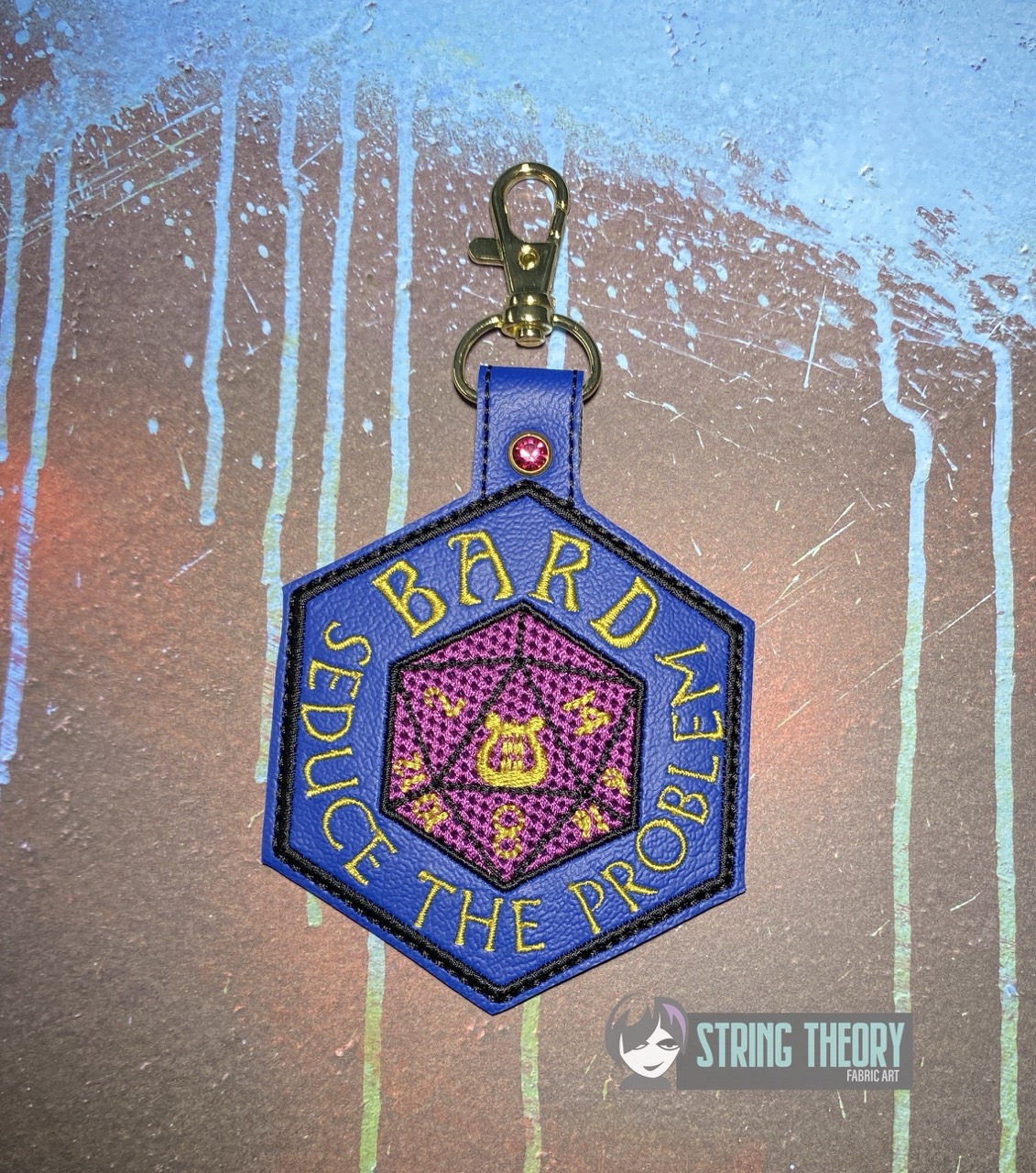DND Bard Seduce ITH fob machine embroidery design