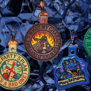 DND Fob Set ITH machine embroidery pattern bundle