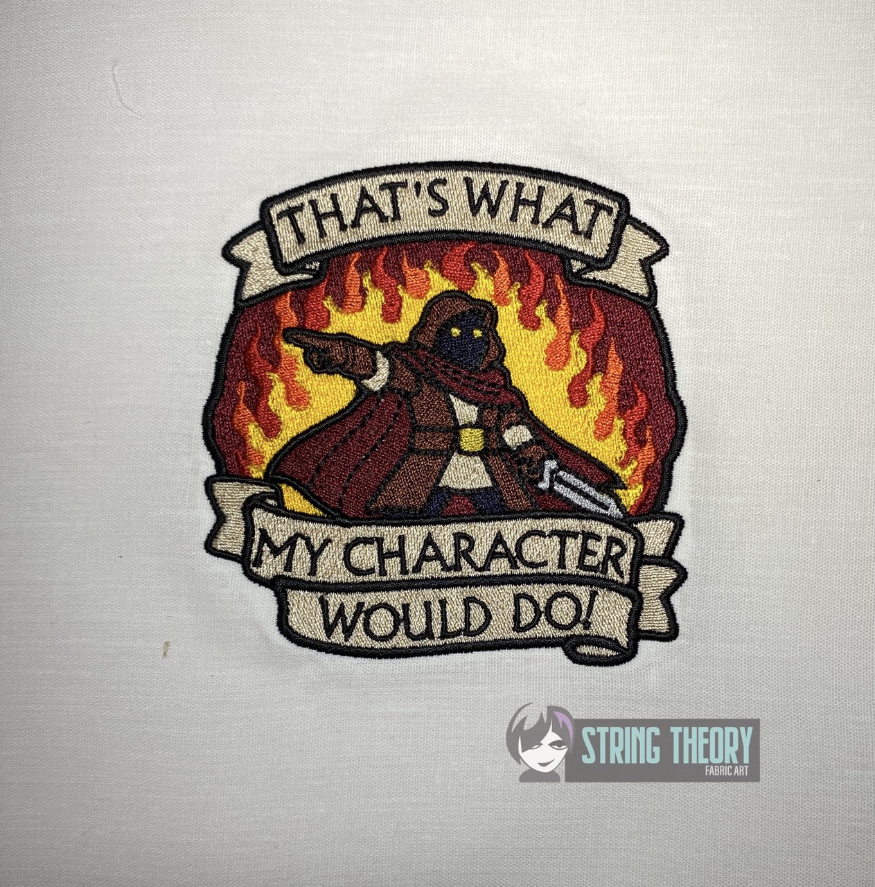DND What My Character Would Do machine embroidery design
