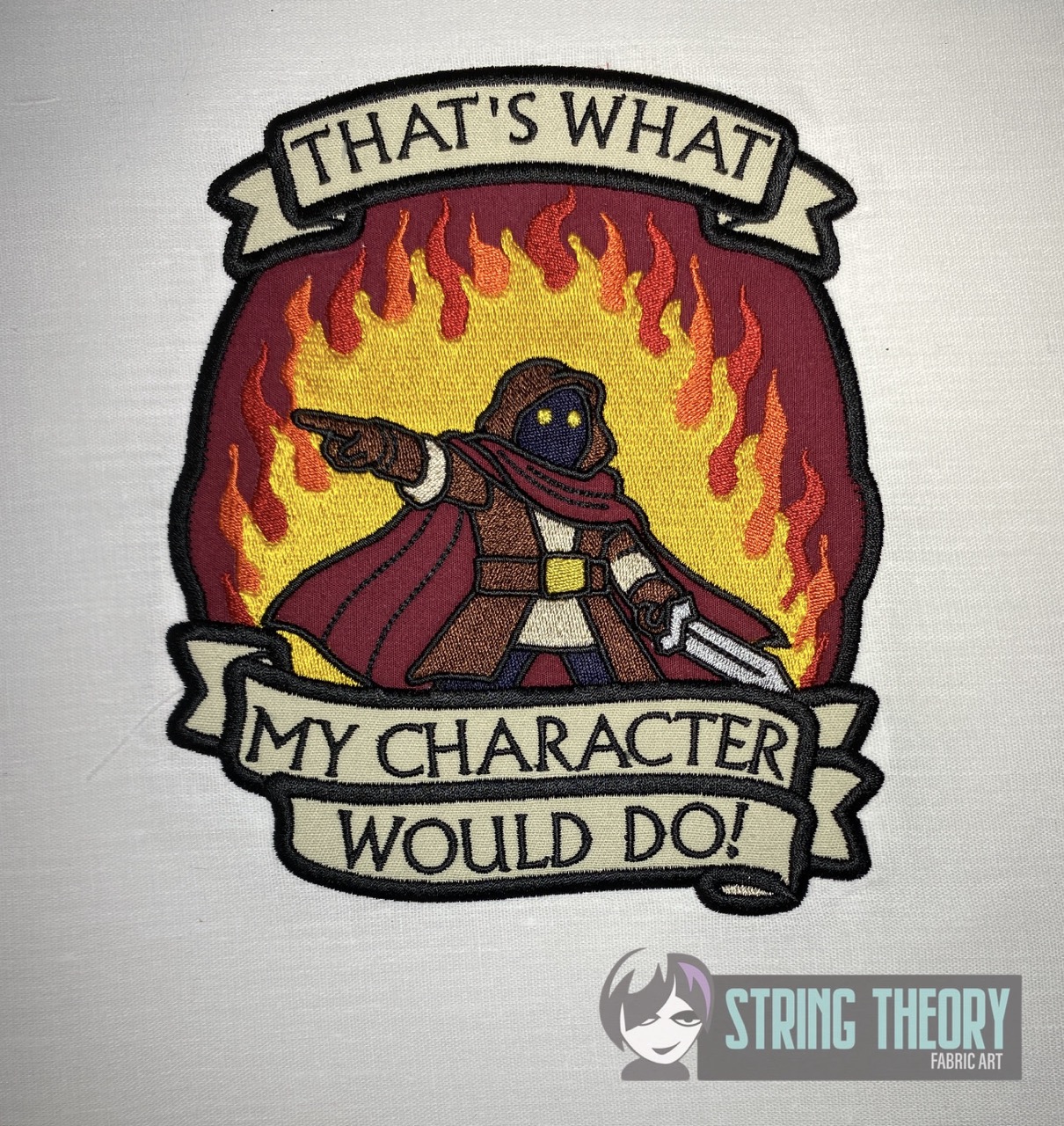 DND What My Character Would Do machine embroidery design