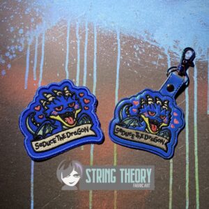DND Seduce the Dragon ITH fob patch machine embroidery design