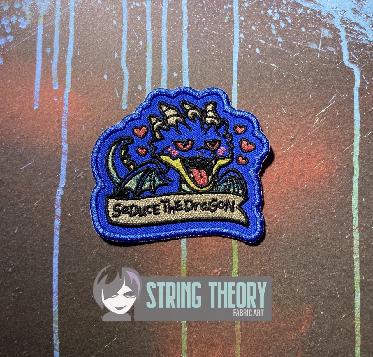 DND Seduce the Dragon ITH patch machine embroidery design