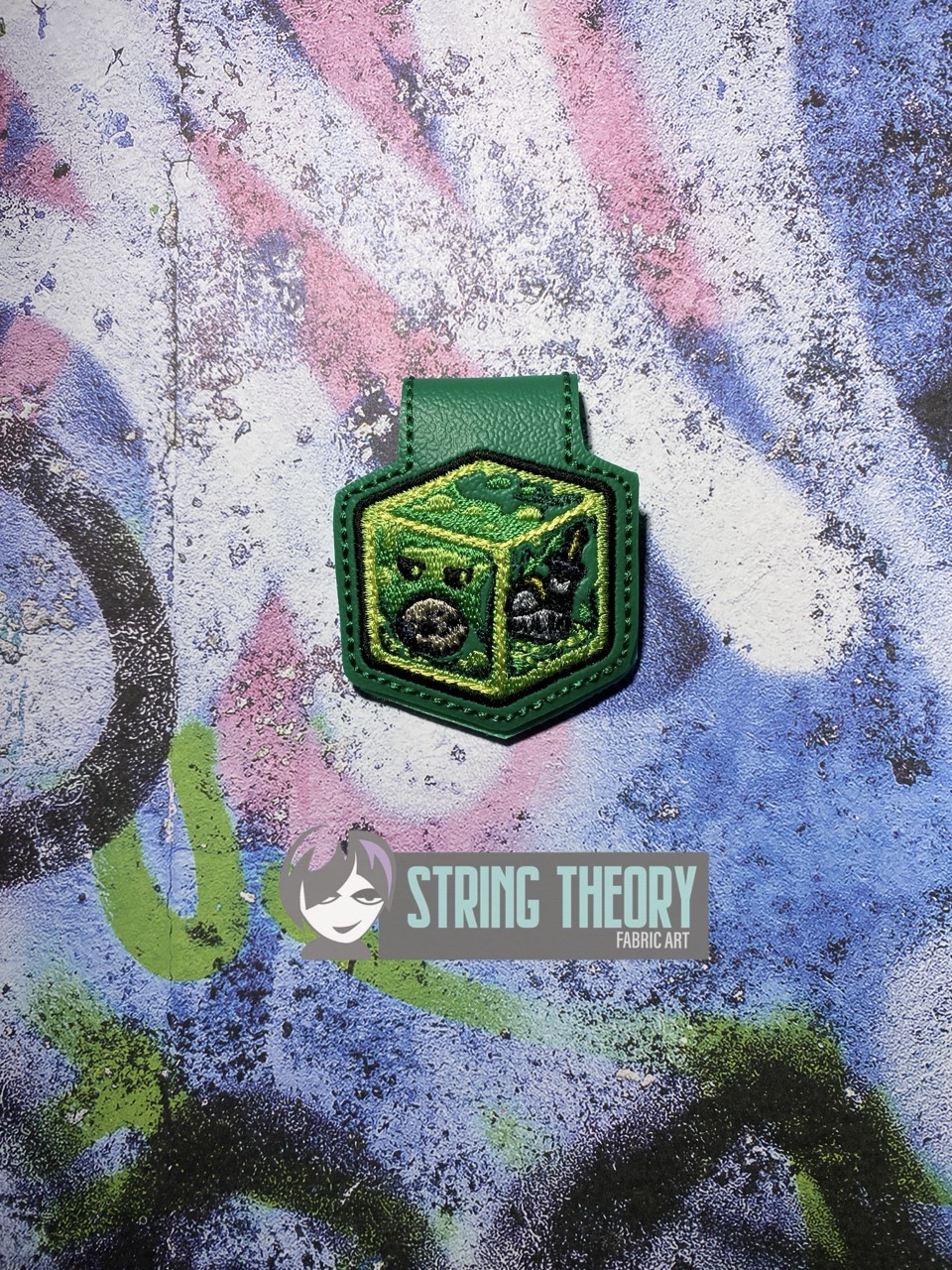 DND Gelatinous Cube magnetic bookmark ITH machine embroidery design
