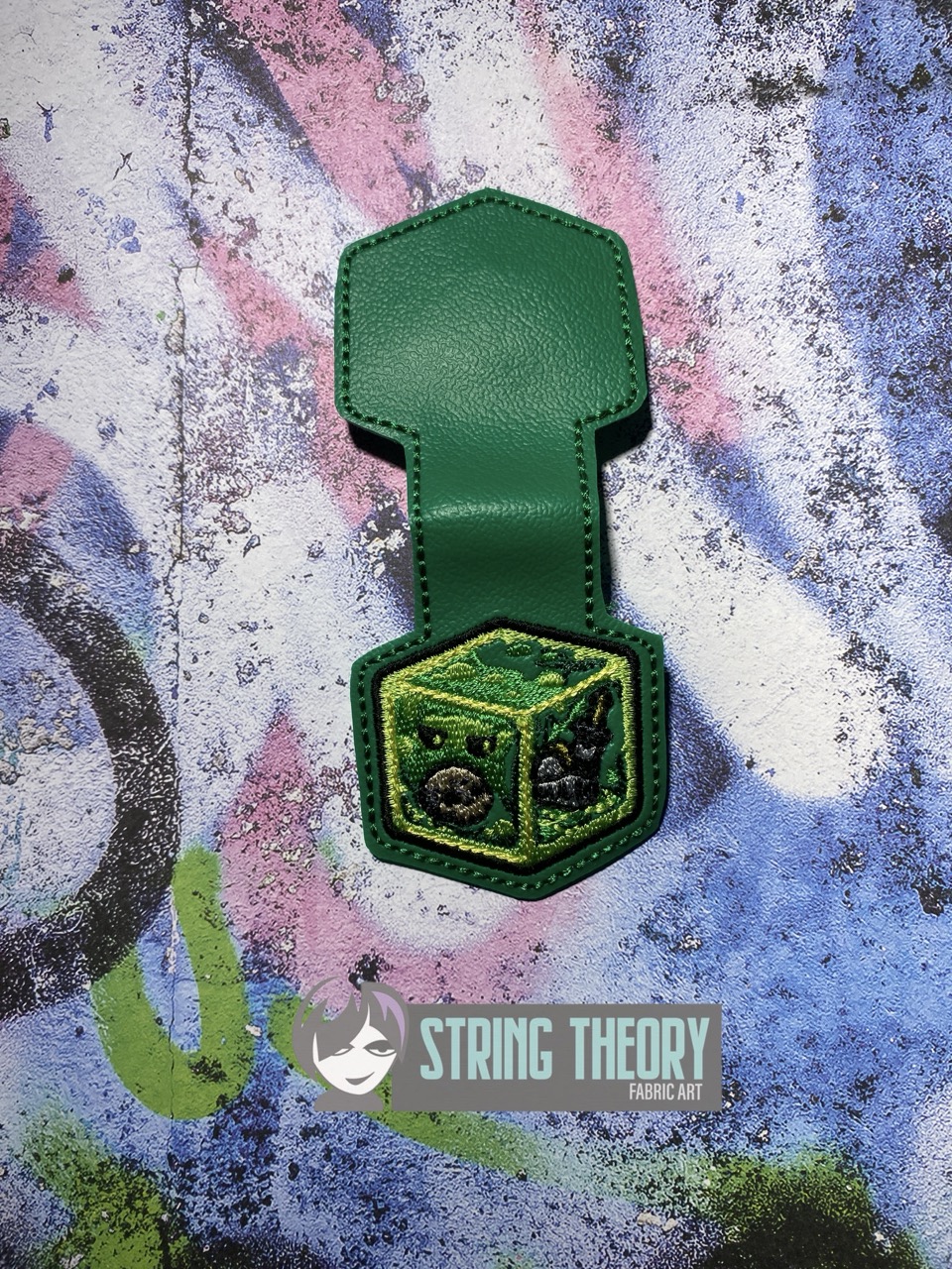 DND Gelatinous Cube magnetic bookmark ITH machine embroidery design