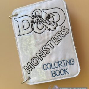 Chibi DND Monster Coloring Book ITH Machine Embroidery Pattern