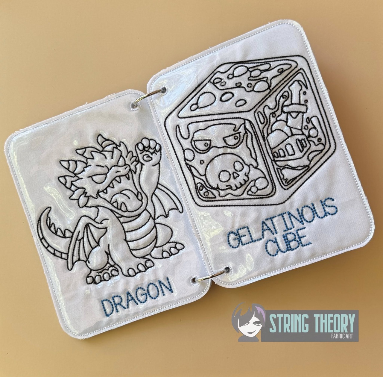 Chibi DND Monster Coloring Book ITH Machine Embroidery Pattern