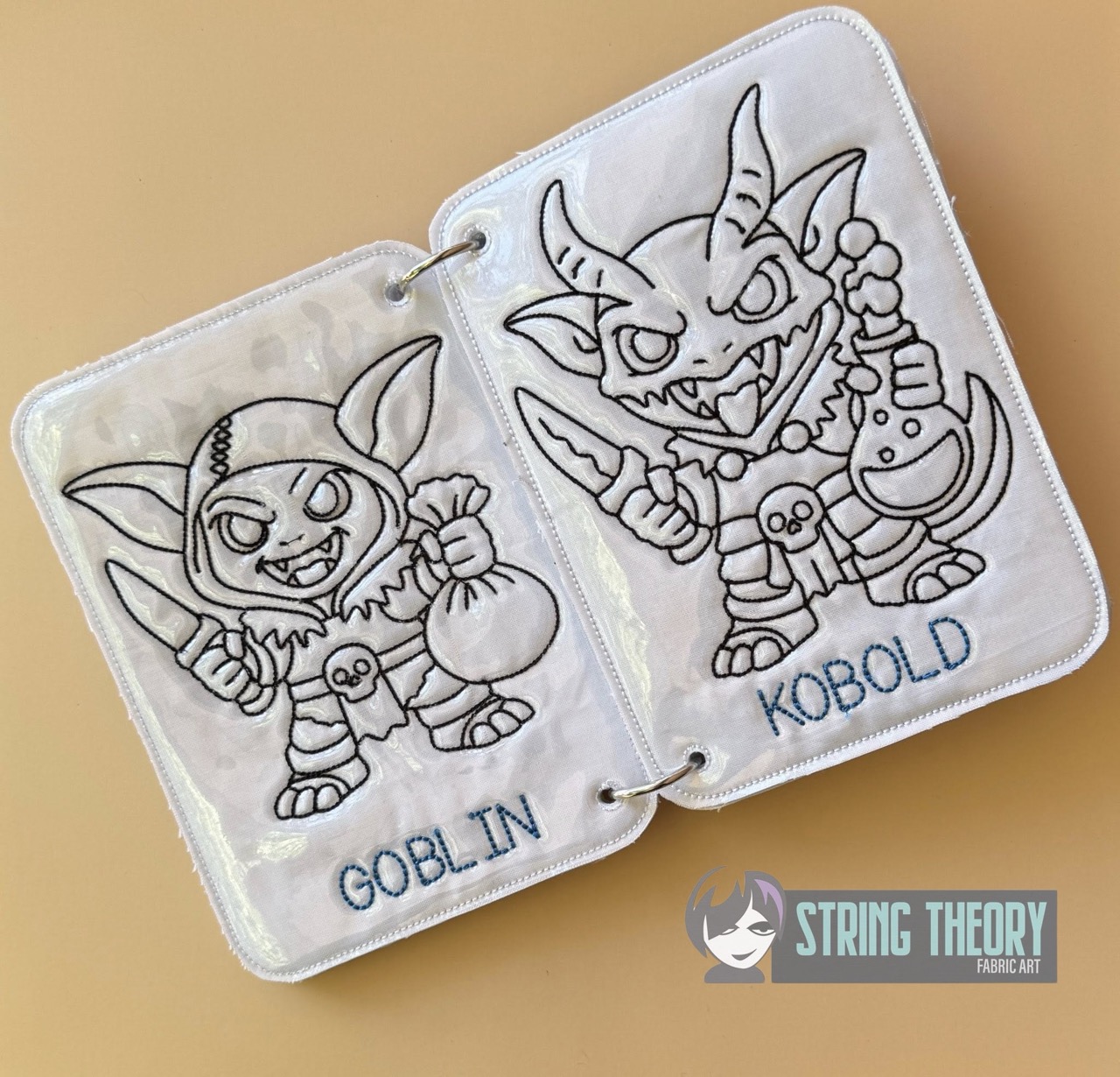 Chibi DND Monster Coloring Book ITH Machine Embroidery Pattern