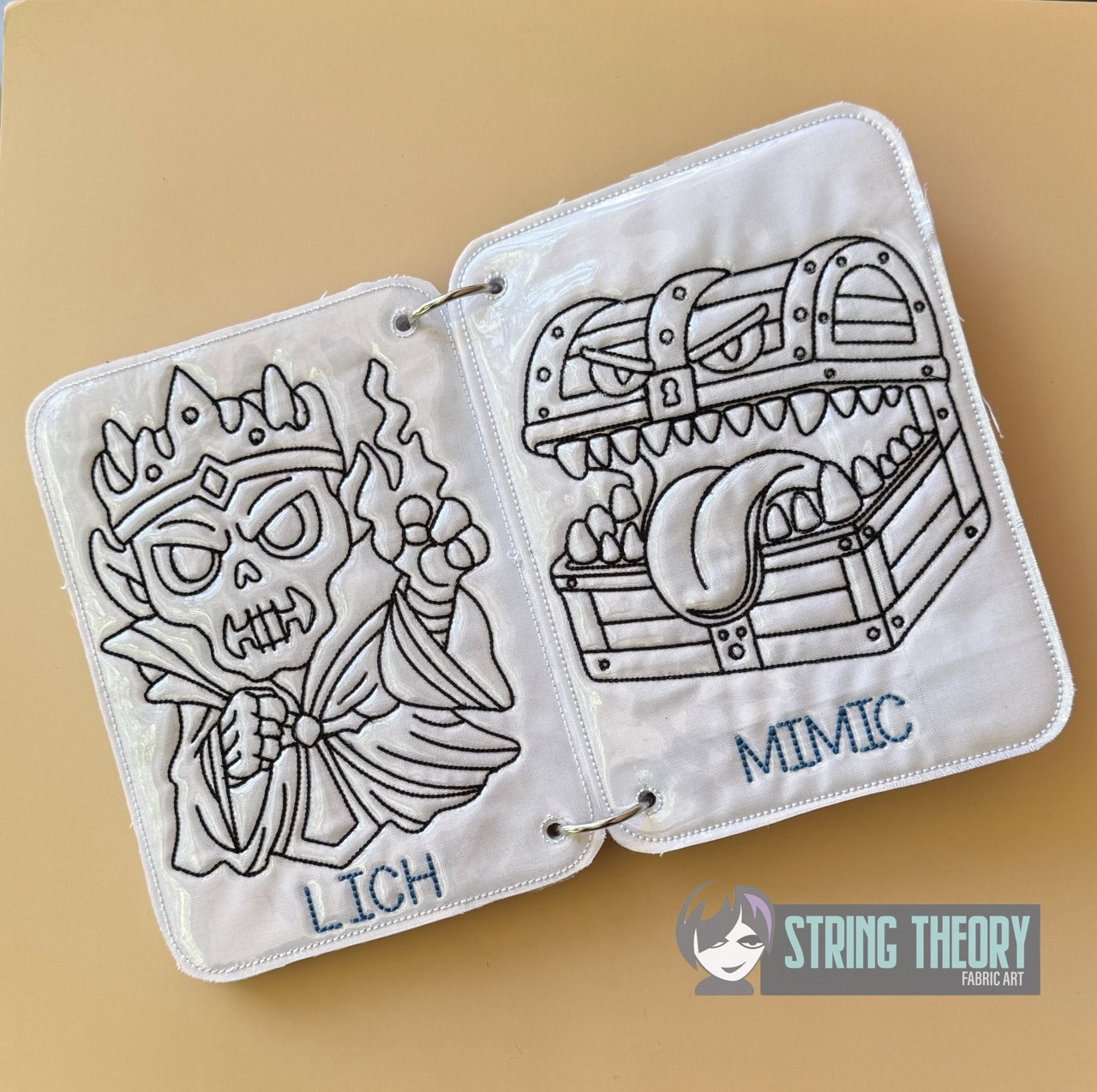 Chibi DND Monster Coloring Book ITH Machine Embroidery Pattern