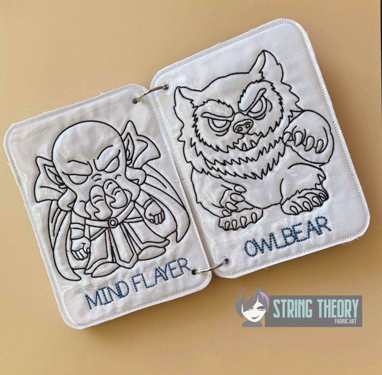 Chibi DND Monster Coloring Book ITH Machine Embroidery Pattern
