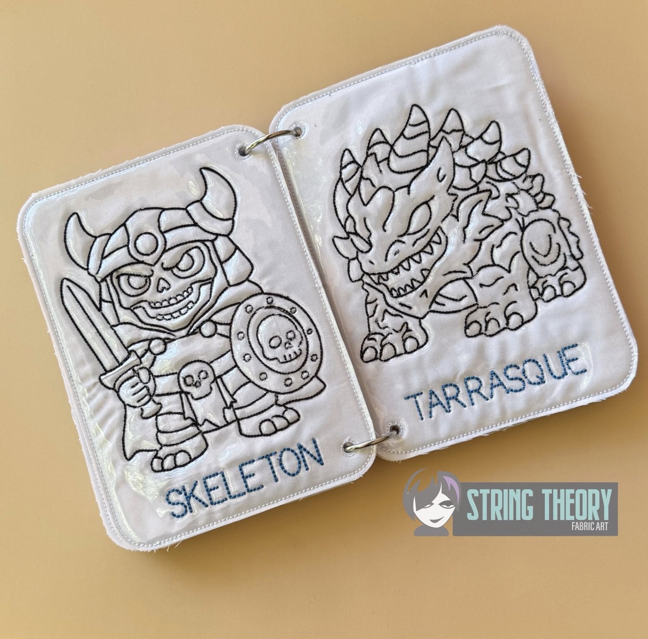 Chibi DND Monster Coloring Book ITH Machine Embroidery Pattern