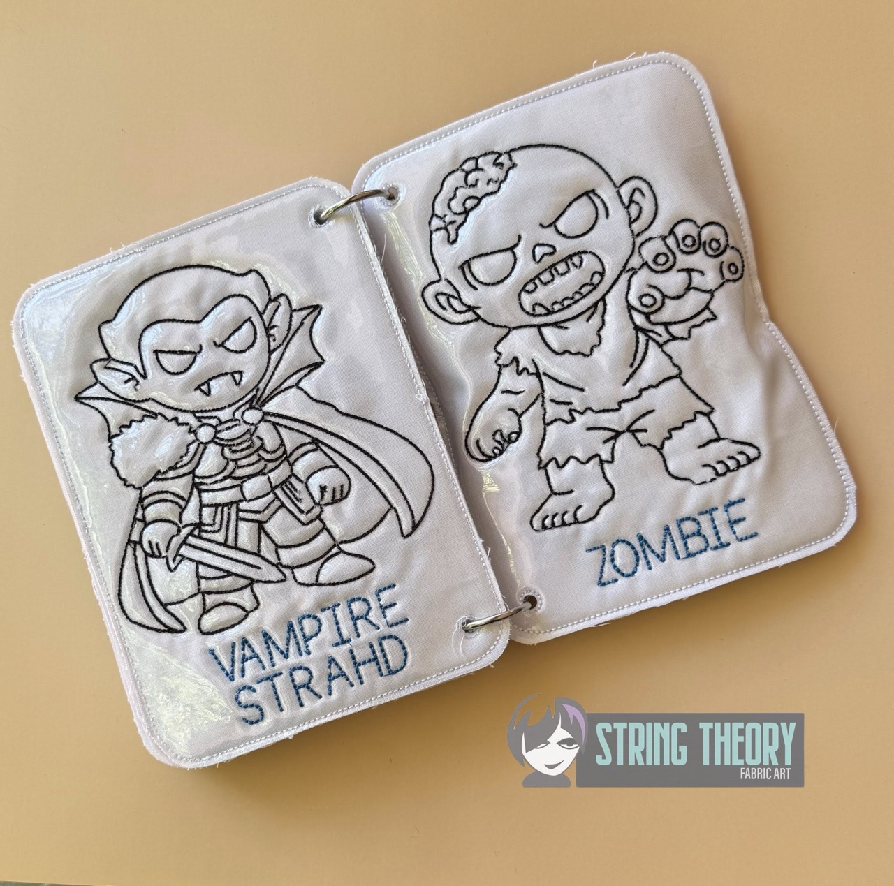 Chibi DND Monster Coloring Book ITH Machine Embroidery Pattern