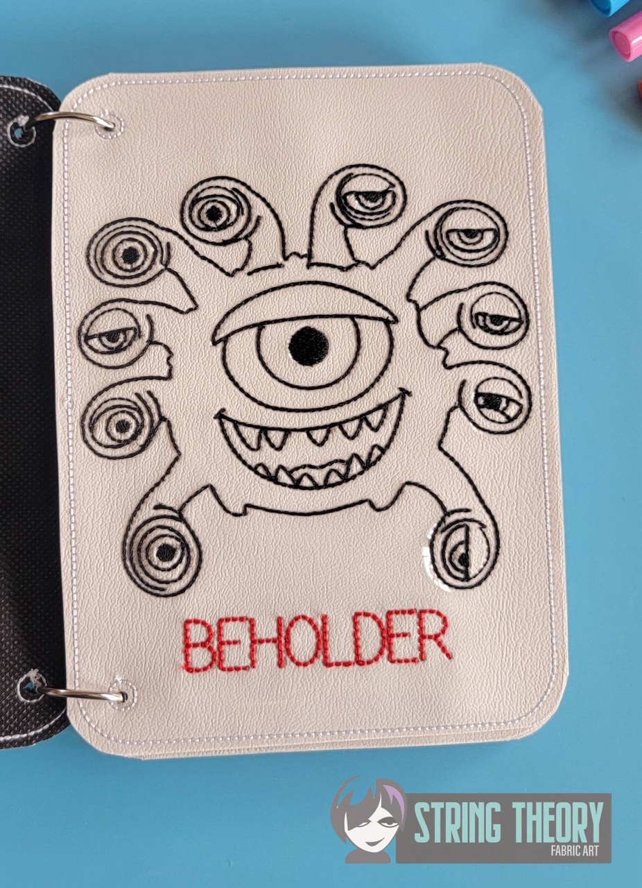 Chibi DND Monster Coloring Book ITH Machine Embroidery Pattern