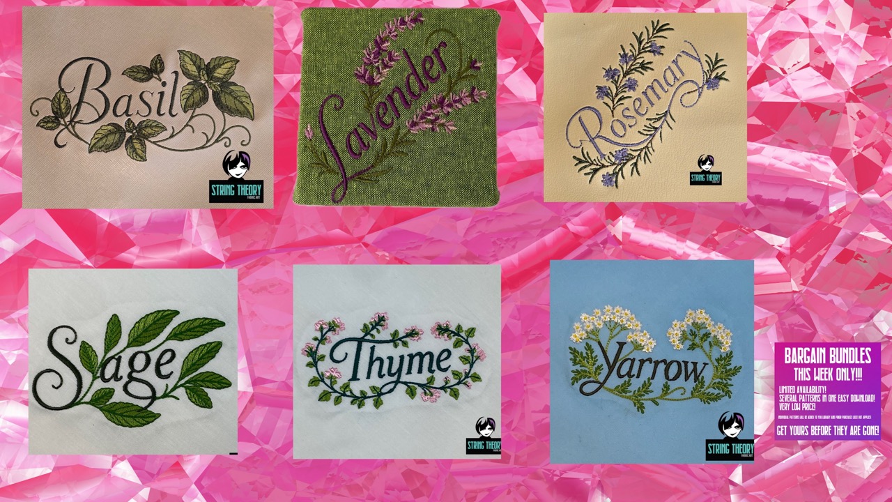 Practical Magic - Magical Herbs Machine Embroidery Designs Bundle