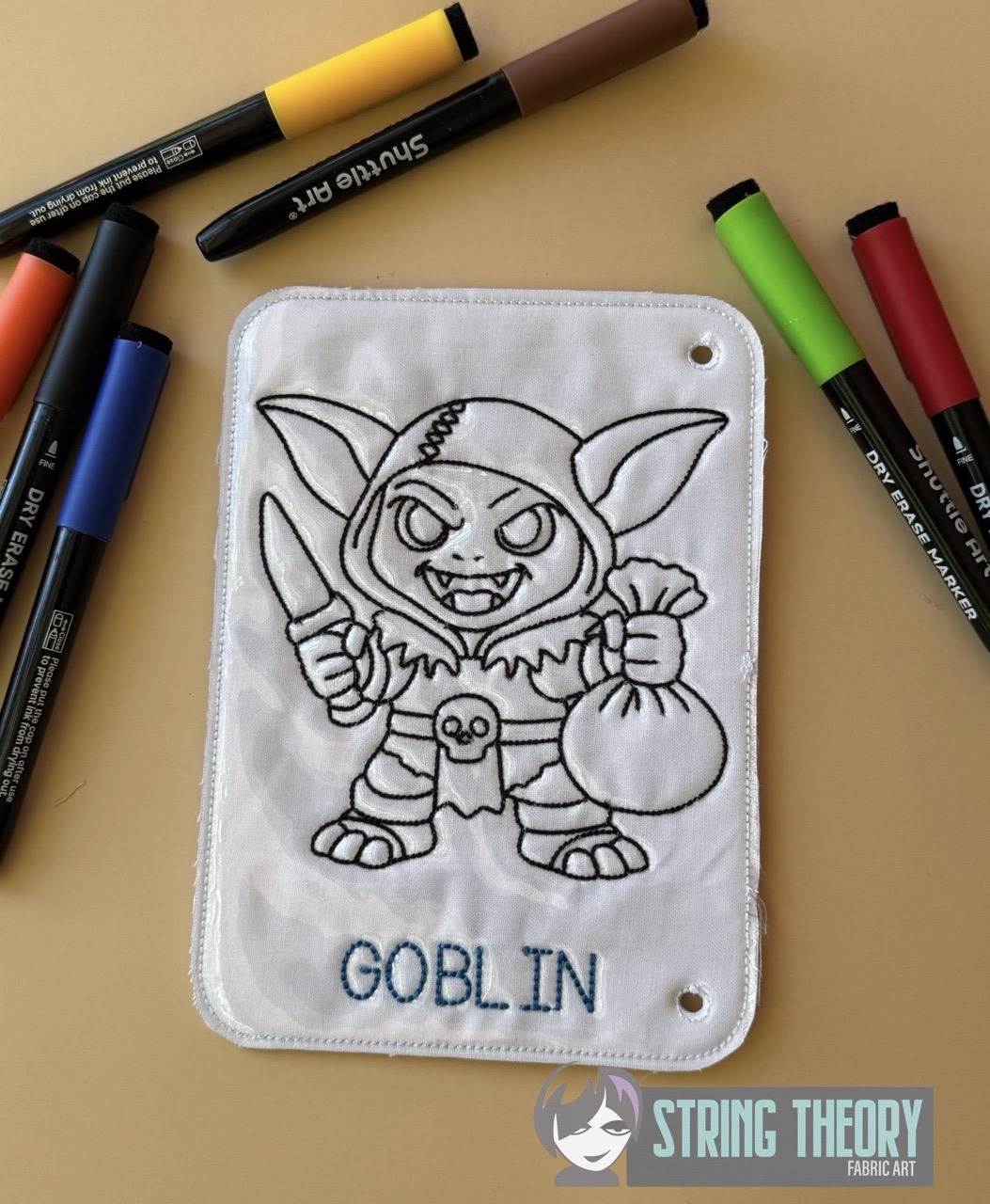 Chibi DND Monster Coloring Book ITH Machine Embroidery Pattern