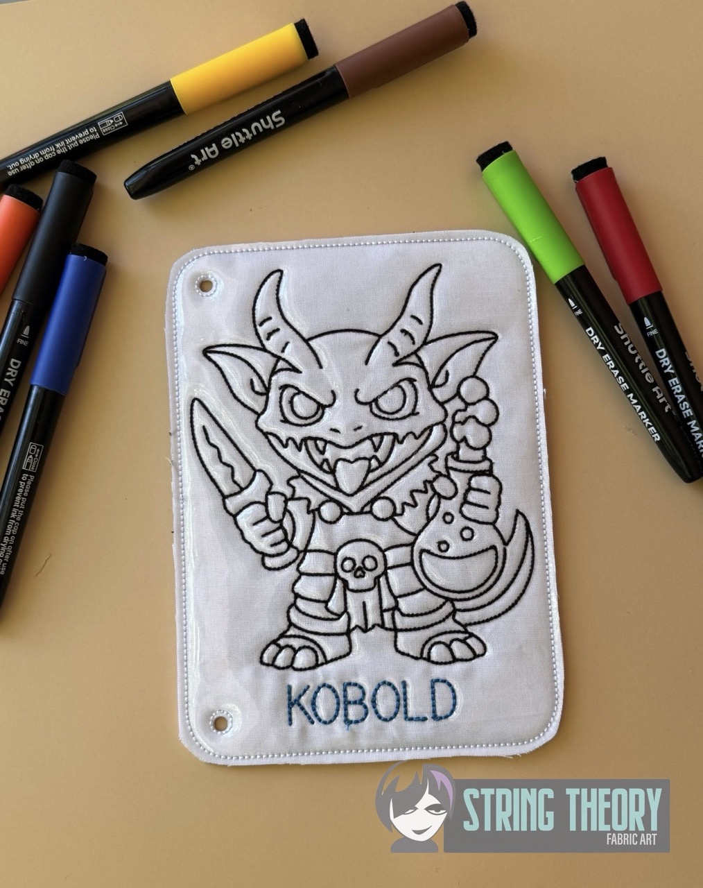 Chibi DND Monster Coloring Book ITH Machine Embroidery Pattern