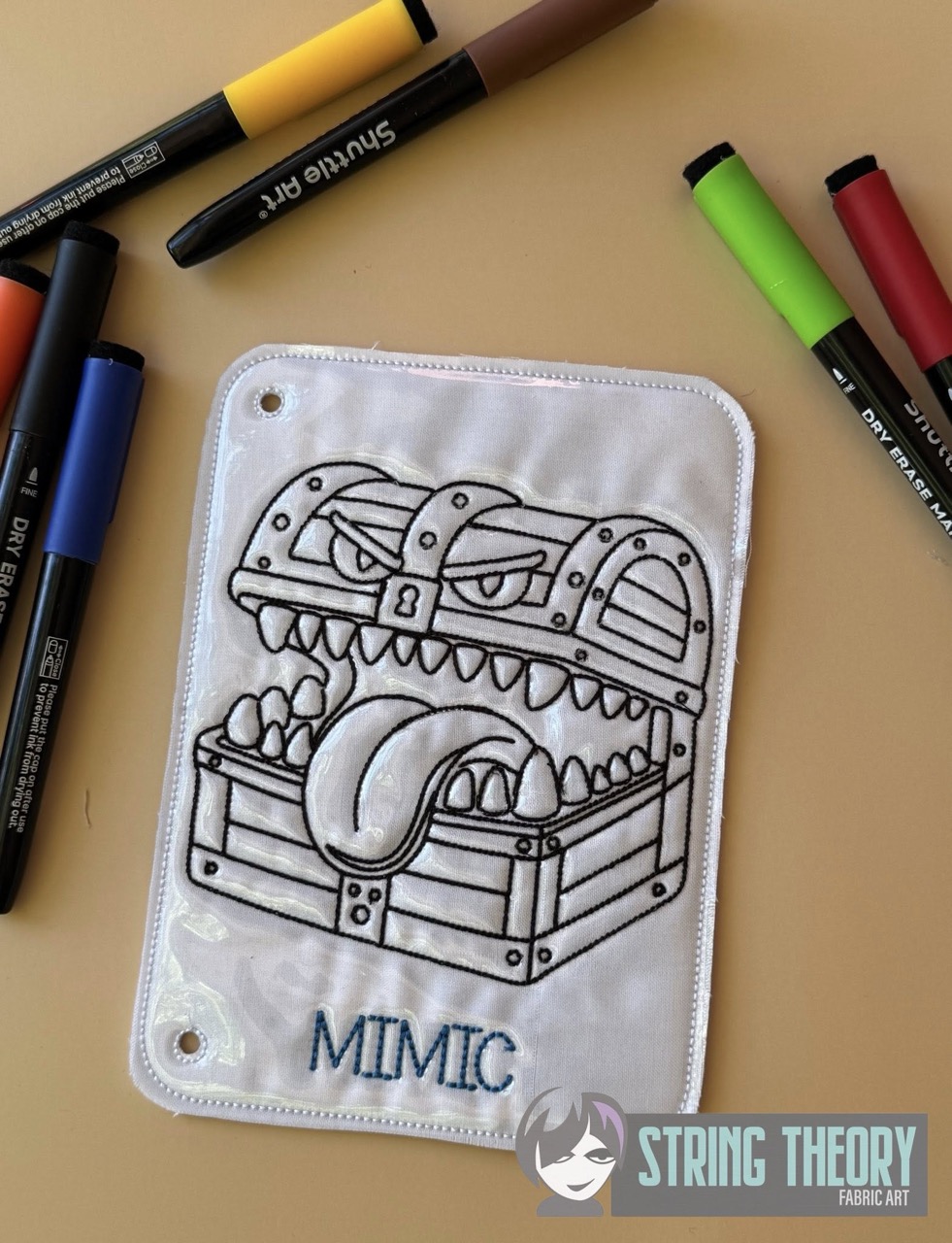 Chibi DND Monster Coloring Book ITH Machine Embroidery Pattern
