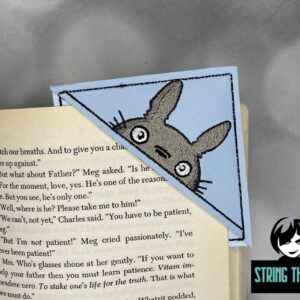 Totoro Corner Bookmark ITH Machine Embroidery Design